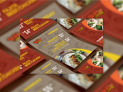 Popin - Food Menu Flyer branding design logo