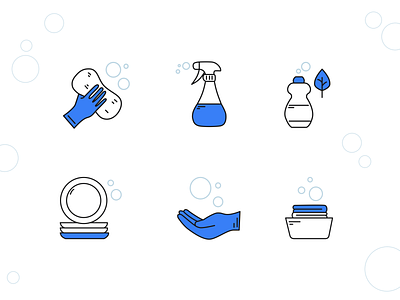 Icons for a cleaning company website