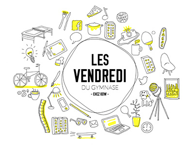 Les Vendredi Du Gymnase agency identity illustration logo