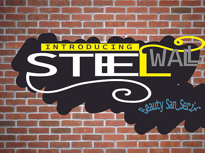 Steel Wall branding decorative design displayfont font graphic design illustration logo typography ui