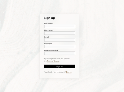 Sign up form design register registration sign sign up ui ux web design