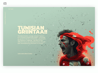 Tunisian Griintaa 🔴 design graphic design grinta landing pa landing page tunisia tunisian ui uxui design web design