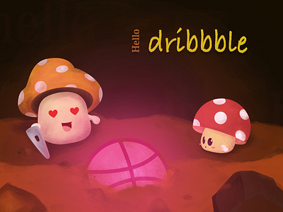 Hello Dribbble illustration art