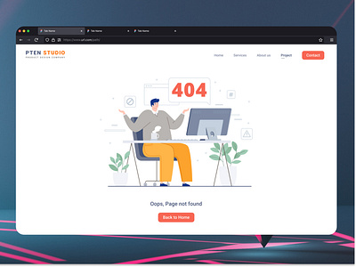 404 Page Error UI Design