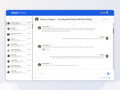 Work Chat Box UI Design