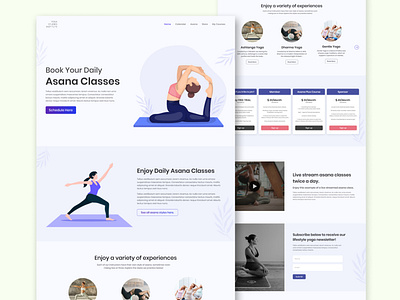 Yoga website Redesign landing page ui ui design ux ui webdesign yoga