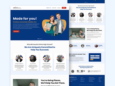 Educational Website Redesign graphic design landing page ui design ui ux web ui website redesign website ui website ui design