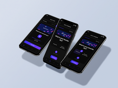 Quiz App Concept (Dark Theme)