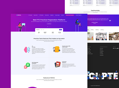 APICL | Landing Page for Pearson Language Tests creative design iamfaysal modern pte ui user experience user interface ux website