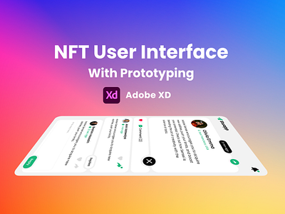 NFT adobe adobe xd creative design iamfaysal modern nft ui user experience user interface ux xd