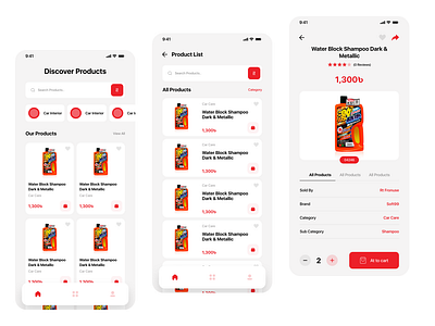 Ecommerce Mobile App Screens