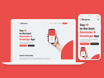 Landing Page Design app creative landing page ui ux website