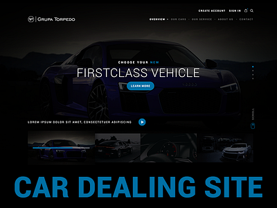 Landing Page On Car Deal car creative deal iamfaysal landing page shop ui ux webpage website