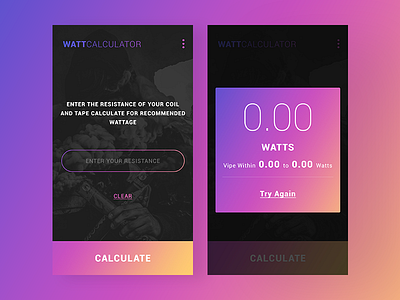 Vape Wattage Calculator app calculator mobile vape wattage