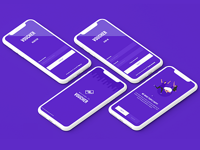 New App Concept Design app concept illustration mobile modern purple ui ux voucher