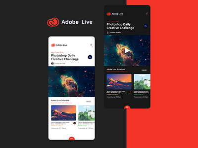 Adobe Live App Concept Design