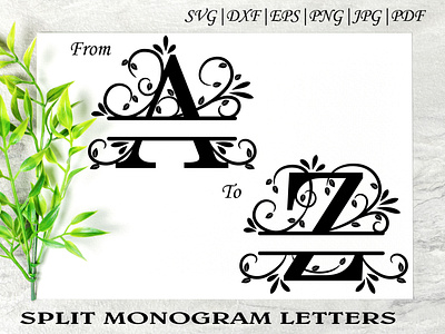 Split Monogram Letters