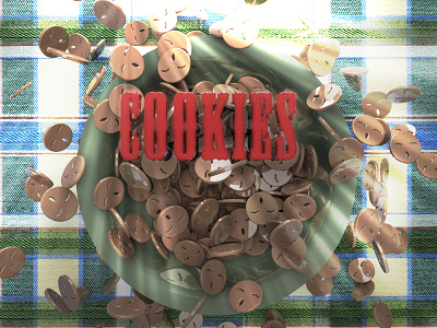 Biscotti 3d application cartoon cd4 cinema4d color cookies design illustration light puppets render