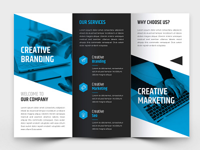 Trifold Mockup branding brochure design figma flyers graphic design