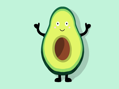 Happy Avocado design illustration illustrator procreate
