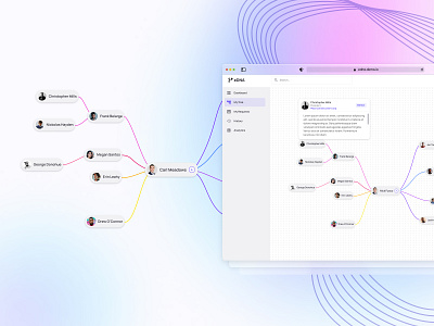 Digital DNA connections design digital dna layout linkedin mockup product design tree ui ux visual design