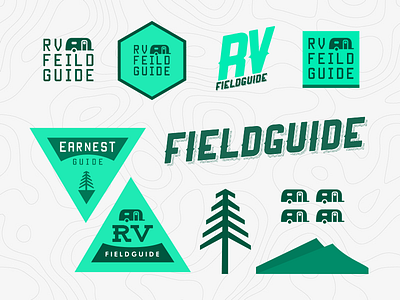 RV Field Guide Brand Elements badge branding camping field guide ideas logo outdoors rv
