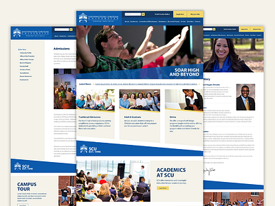 SWCU Website Redesign college design edu page layout redesign swcu university