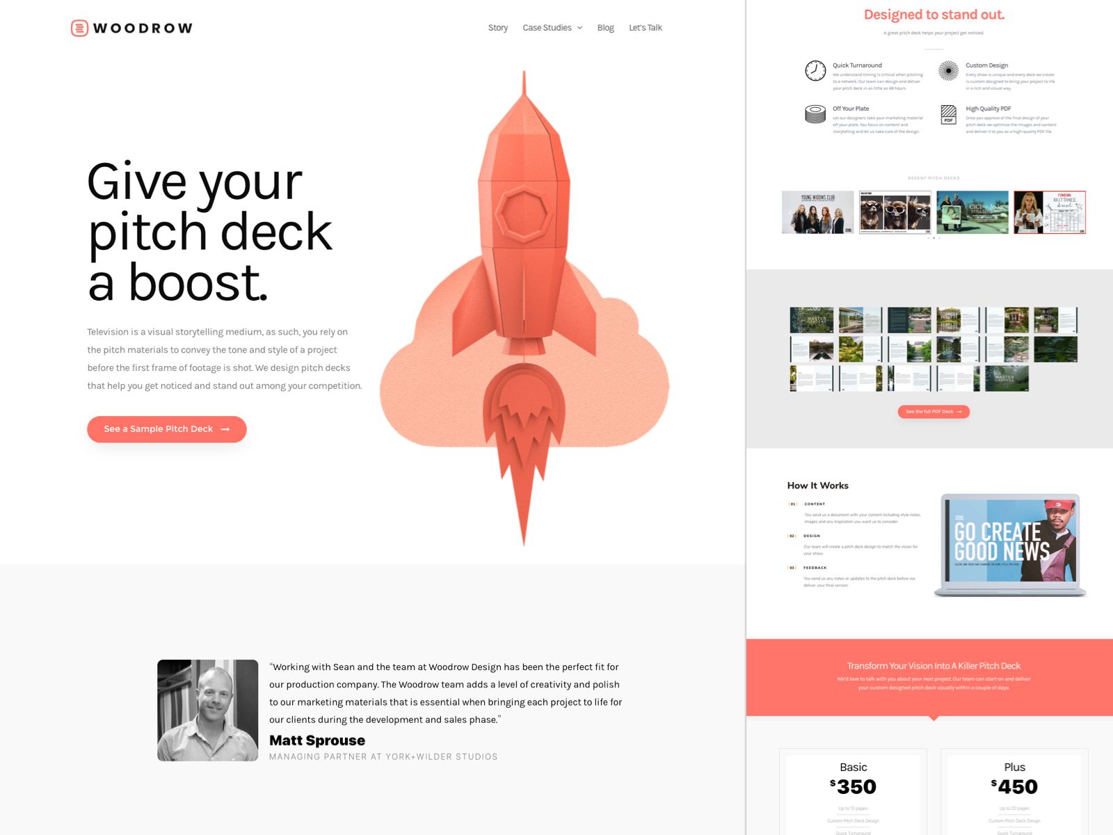 Pitch Deck Landing Page by Sean Alsobrooks on Dribbble