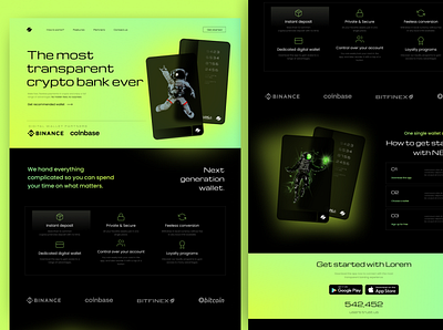 Nexus Crypto Website branding design graphic design landing page ui uiux web design