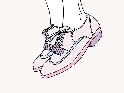Derbie Shoe derbie graphisme illustration pink shoe women