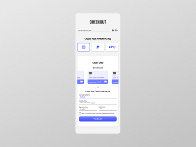 #DailyUI Challenge #2 Credit Card Checkout