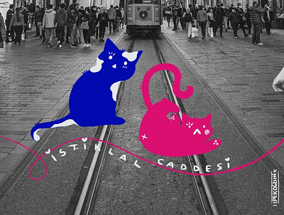 City of Istanbul Illustration art artist cat character city design digital art graphic design illustration istanbul kitty turkey