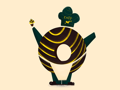 Chef Donut! art artist character chef design digital art donut food graphic design illustration nft sugar