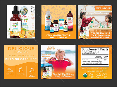 Amazon listing images design for Vitamin C Supplement
