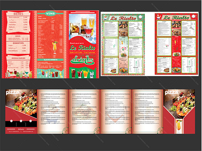 Restaurant menu, brochure, poster design for client