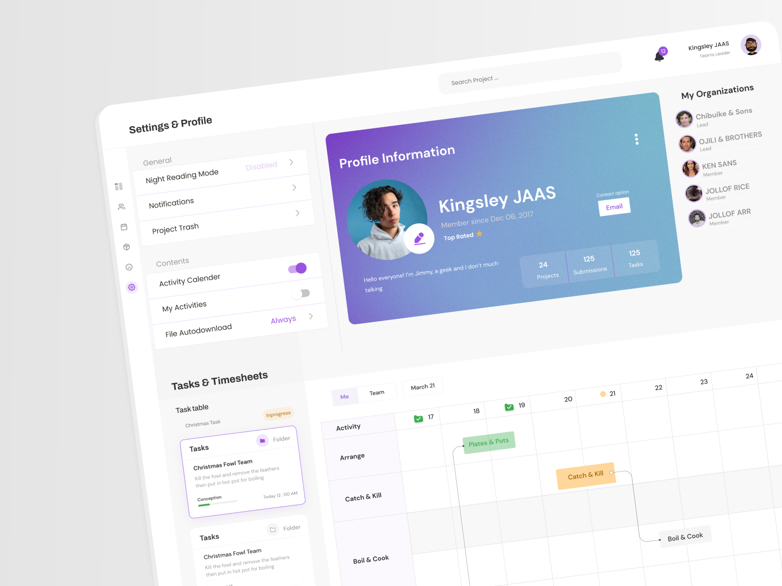 JAAS Productivity website profile by Emmanuel Akunne on Dribbble