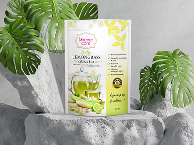 Lemongrass Tea Label Design