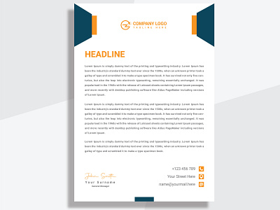 Corporate Letterhead Design banner branding design graphic design letterhead social media post