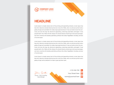 Corporate Letterhead Design banner branding design graphic design letterhead
