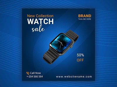 Watch Fashion Social Media Post banner branding design graphic design social media post watch