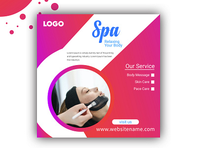 Spa Social Media Post banner branding design graphic design social media post spa