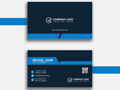 Corporate Business Card Design banner branding business card corporate design graphic design letterhead social media post
