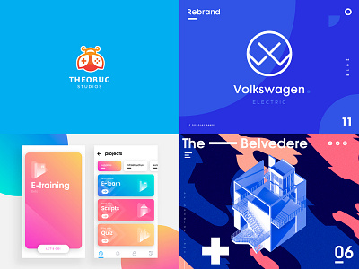 My 2018 #Top4Shots 2018 app architecture brand colors gradient illustration logo ui ux design