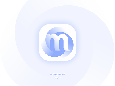 Merchant App app app icon branding brightness design gradient ios light logo phone app sales uiux vector