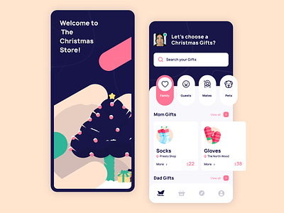 The Christmas Store app christmas design illustration inspiration store ui ux