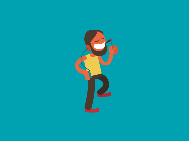 Chilling animation gif illustration