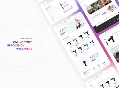 Internet shop of massagers design ui ux web