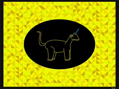 Dinocorn fun illustration who knows yellow