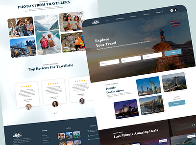 Travelistic Website Design adobe xd mockups typography uiux design website design