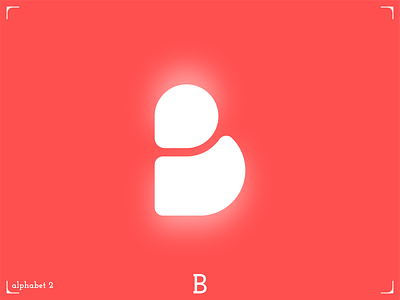 B. abstract alphabet b bold collection design glow graphic design heavy illustration letter logo minimalism red school trend trends white
